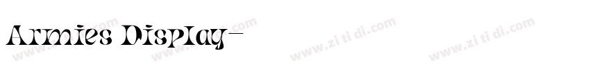 Armies Display字体转换